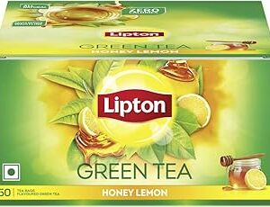 Lipton Honey Lemon Green Tea Bags 50 Tea Beg Flavoured Green Tea, 70 Grams