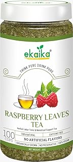Ekaika - Raspberry Tea | 50g | Dried Red Raspberry Leaves For Menstrual Support | Female Hormone Balance | Caffeine Free Tea For Period Problems | 100 Cups