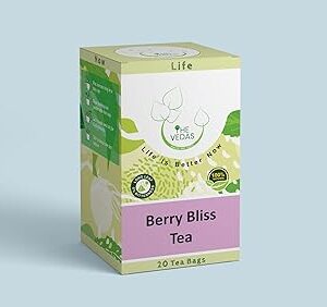THE VEDAS Berry Bliss Tea | Herbal Tea | Biodegradable Cotton Teabags | 20 Tea Bags(Pack of 1)