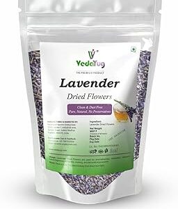 VY VedaYug Lavender Flowers, Original from Kashimir, Dried Fresh Fragrance, for Tea, Baking, Bath, 30g