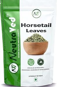 NeutraVed Horsetail Leaves for Hair Growth and Horsetail Tea - 50g | Horsetail Leaves Natural Herbal Supplement for Stronger Hair | Promotes Healthy Hair and Scalp | Rich in Silica - 50gm
