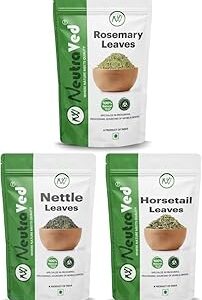 NeutraVed Combo Of Rosemary Leaves 50g, Horsetail Leaves 50g, & Nettle Leaves50g : Rosemary,Horsetail,Nettle Leaves Herbal Blend for Tea, Seasoning & Hair Growth (50g each=150g)