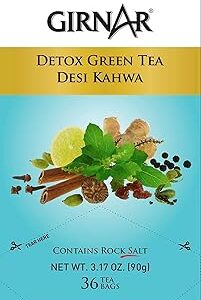 Girnar Green Tea, Desi Kahwa, 36 Tea Bags (36 Tea Bag (Pack of 4))