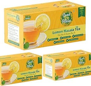 Swad ka Pitara Lemon Tea, Instant Premix Herbal Tea 30 Sachets X 11 Grams X 3 Boxes
