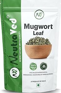 NeutraVed Mugwort Leaves 50g| Mugwort herb for Tea, Mugwort Leaves Dried 50g