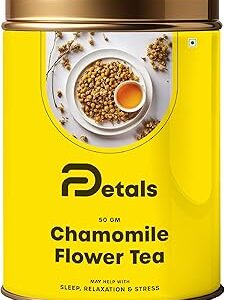 DPetals Chamomile Herbal Infusion for Calming your Senses, Relaxation and Sound Sleep, Loose Petals, 50 grams