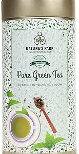 Nature's Park Pure Green Tea - 125g - Made with 100% Natural & Fresh Long Leaf - Rich in Antioxidants - Boosts Immunity, Detox, Improves Metabolism & Reduces Waist - Herbal Tea