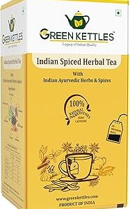 Green Kettles Indian Spiced Herbal Tea Bag - Dip tea bag (30 Nos. Bag)- Spiced Tea for good health