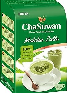 HOTTA ChaSuwan Matcha Latte Milk Tea Mix ? Authentic Japanese Green Powder ? Low Calorie Instant Drink for Hot Tea, Iced & Boba ? 10 Sachets On-the-Go