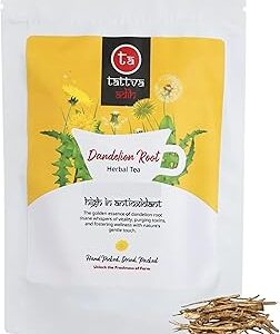 Tattva Adih Dandelion Roots Herbal Tea, 100gm Pouch, Powerhouse of Antioxidants, Caffeine Free, Loose Dried Flower Powder, Gut Health Tea, Cleanses Liver & Enhances Kidney Function