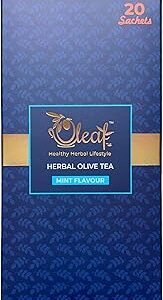 Oleaf Olive Leaf - Herbal Tea (Mint Flavour) x 20 Tea Bags | Herbal Tea for Immunity | Green Tea Olive Tea in Pyramid Tea Bags | Organic Tea