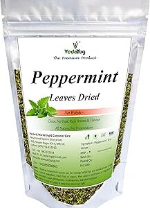 VY VedaYug Peppermint Tea Leaves, Herbal Tea Loose Leaf, Caffeine Free, Steep Hot Or Iced -140g