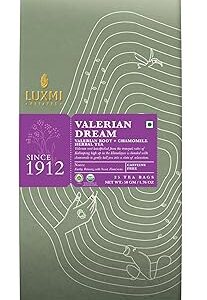 LUXMI Estates Sleep Tea With Valerian Root 25 Tea Bags (50 gram) Pack, With Chamomile, Lavender & Valerian Root | Caffeine Free Tea Bags For Insomnia Anxiety & Stress Relief, Relaxation, Restful and Peaceful Sleep With Wellness Herbal Tea, 25 Cups