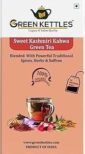 Green Kettles Sweet Kashmiri Kahwa Green Tea- Dip Tea Bag (30 Nos.)