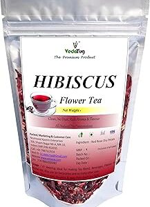 VY VedaYug Hibiscus Flower Herbal Tea | Caffeine Free Tea | Used Iced Tea Cocktails, Mocktail - 100g
