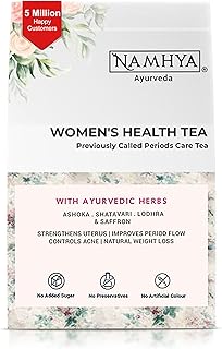 NAMHYA Womens Health Tea | Herbal Tea | PCOS tea for women | Loaded with Natural Ayurvedic Herbs (Shatavari and Ashoka) for Hormonal Balance & Better Period Cycle 3.53 oz (100 Grams)