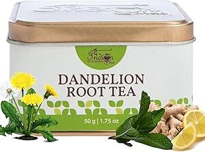 The Indian Chai Dandelion Root Tea for Detox - Kidney & Liver Support, Improves Digestive Health - Herbal, Caffeine Free Super-Herb Loose Leaves (50 Grams)