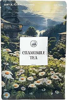 DORJE TEAS Chamomile Loose Tea - 100Gm|Organic Darjeeling Tea|Promotes Good Sleep, Stress Relief|Improves Immunity|Soothing Tea For Relaxation|For Glowing Skin|Pack-1