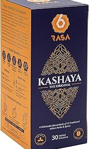 6rasa Kashaya - Herbal Tea | 15 Ayurvedic Spices | Kadha Mix | Caffeine Free | 100% Natural Kashaya - The Original Tea Bags | No Added Sugar (2.5 Gram Each) (Pack Of 1, 30 Dip Bags)
