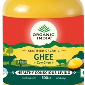 ORGANIC INDIA Pure Cow Ghee, , Lab tested on 600+ Parameters, Certified Organic Mason Jar