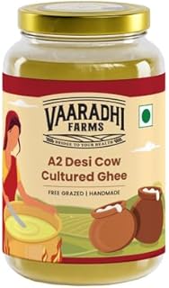 Vaaradhi Farms Bilone Desi Cow Ghee | Organic Pure Natural | Two Way Curd Churned – Best Farm Fresh Grass Fed Cattle Milk |Rich in Nutrients & Flavor,250ML