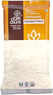 Pure & Sure Organic Coconut Flour 350Gm | 100% Natural Nariyal | Plant Based Food | Low Carb Nariyal| Make Coconut Milk, Breads, Cakes And Cookies | Keto Friendly Flour