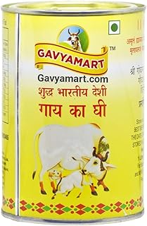 Gavyamart Indian A2 Cow Ghee 100% Pure Non GMO – Made of kankrej Organic Cow Ghee (1L)
