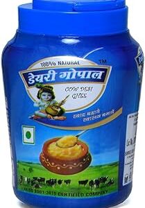 DAIRY SAGAR Gopal Pure Desi Cow Ghee For Better Digestion And Immunity | Homemade Organic and Fresh Ghee Prepared Using Traditional Method | Pure, Natural & Healthy | 1 LTR Jar
