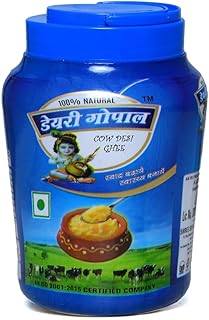 DAIRY SAGAR Gopal Pure Desi Cow Ghee For Better Digestion And Immunity | Homemade Organic and Fresh Ghee Prepared Using Traditional Method | Pure, Natural & Healthy | 1 LTR Jar
