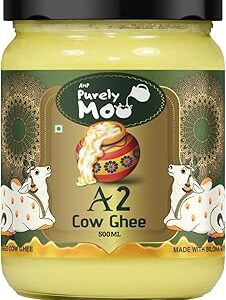 AMP Purely Moo A2 Bilona Desi Gir Cow Ghee Danedar (500ml)| Bilona Cow Organic A2 Ghee | Organic Desi Ghee