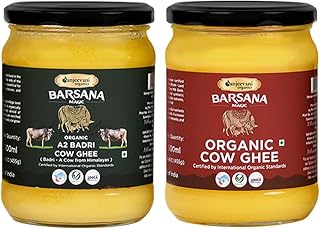 Sanjeevani Organics A2 Badri Ghee + Organic Cow Ghee | Certified by Indian & International Organic Standards | Chemical-Free, Grass-Fed | Healthy for Wellness