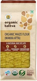 Organic Tattva, Organic Maize (Makk Atta) / Corn Gluten Free Flour / Atta, 500 Gram