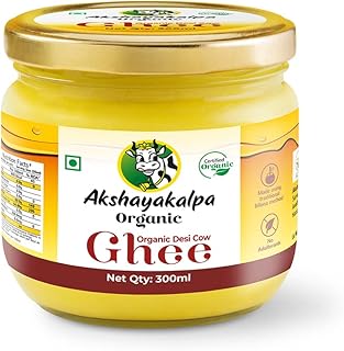 Akshayakalpa Organic Desi Cow Ghee, 300ml – Pure organic ghee, traditionally-churned, chemical-free, granular ghee, nutritious by nature