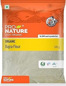 Pro Nature 100% Organic Bajra Flour, 500 Grams
