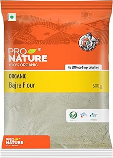 Pro Nature 100% Organic Bajra Flour, 500 Grams