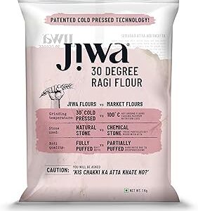 JIWA healthy by nature Organic Ragi Flour, 1 Kg