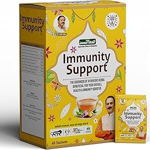 Jeena Sikho Immunity Support Ayurvedic Tea | Immunity Support | Herbal Tea For Immunity, 60 sachets