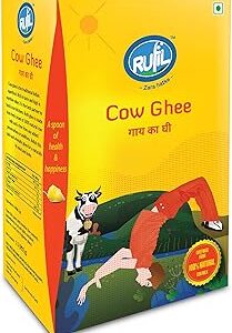Rufil 100% Natural Cow ghee 1 Litre | Daanedar Ghee | Builds Immunity | Good for Heart Health| Organic ghee | 36+ Quality checks | No Added Preservatives | Pure Cow Ghee (Pack of 1)