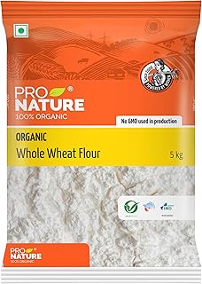 Pro Nature 100% Organic Whole Wheat Flour 5 kg,